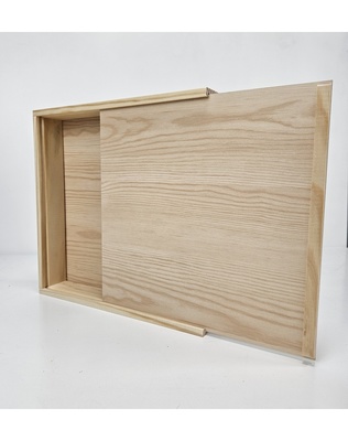 DISMA CAJA MADERA PINO CON TAPA PARA ALBUM 37X37X4 CM 