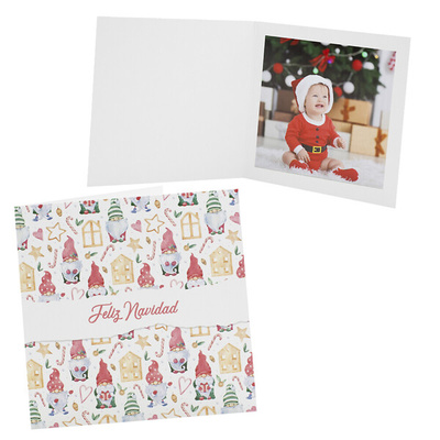 DISMA TARJETA NAVIDAD Nº66 15X15 MOD PAPA NOEL ROJO NAVIDAD UD 