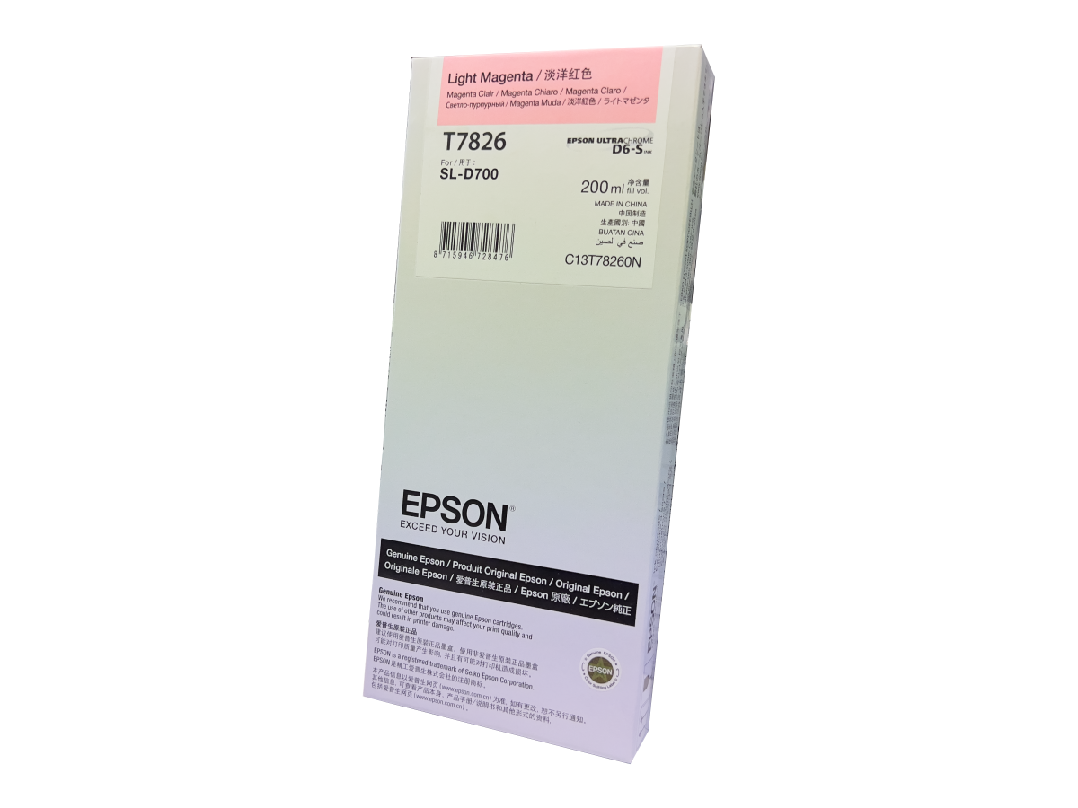 EPSON CART. TINTA SL-D700 200ML MAGENTA CLARO 