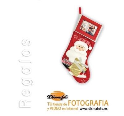 M. CALCETIN NAVIDAD ROJO MODELO PAPA NOEL REGALO DORADO 