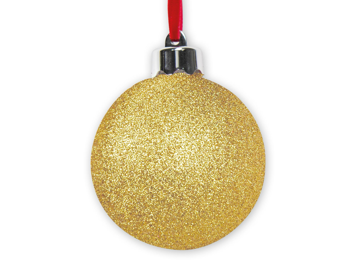 M. COLGANTE NAVIDAD FORMA BOLA GRANDE GOLD REF. SF-120G 