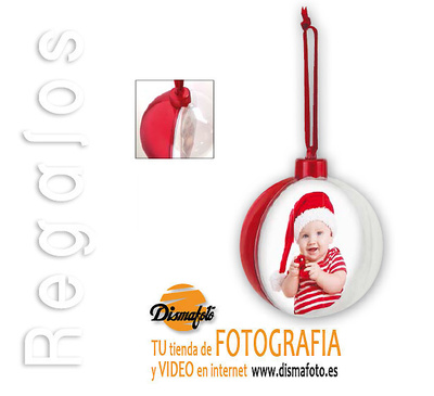 M. COLGANTE NAVIDAD FORMA BOLA GRANDE ROJA/TRANS. REF. SF-120R 