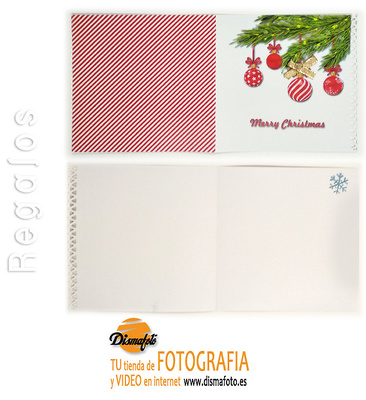 TARJETA UB NAVIDAD 12X12 BOLAS NÂº4 10 UD 