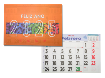 CALENDARIO FALDILLAS MOD. 54 MENSUAL ANCHO 43.5 CM. 1 UNIDAD